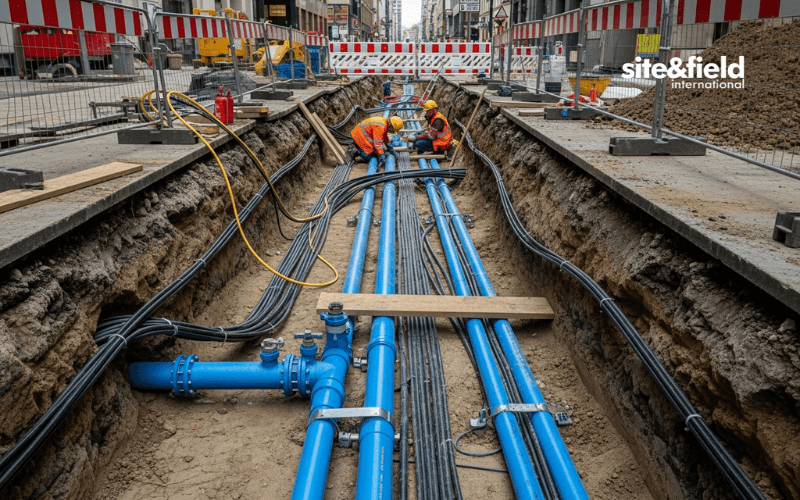instalacion servicios subterraneos tuberias canalizaciones infraestructura urbana