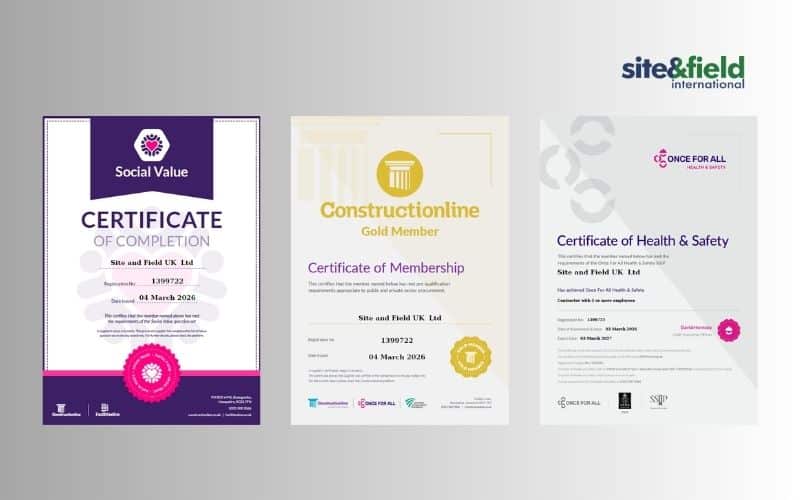 siteandfield certificada construction line gold