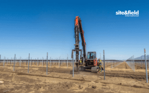 machinery for driving poles, photovoltaic plant, civil works