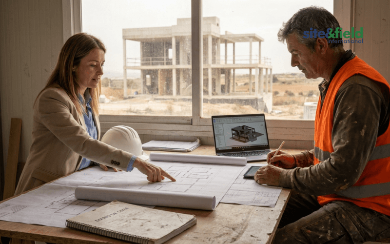 arquitecta-y-jefe-de-obra-revisando-planos-de-villa