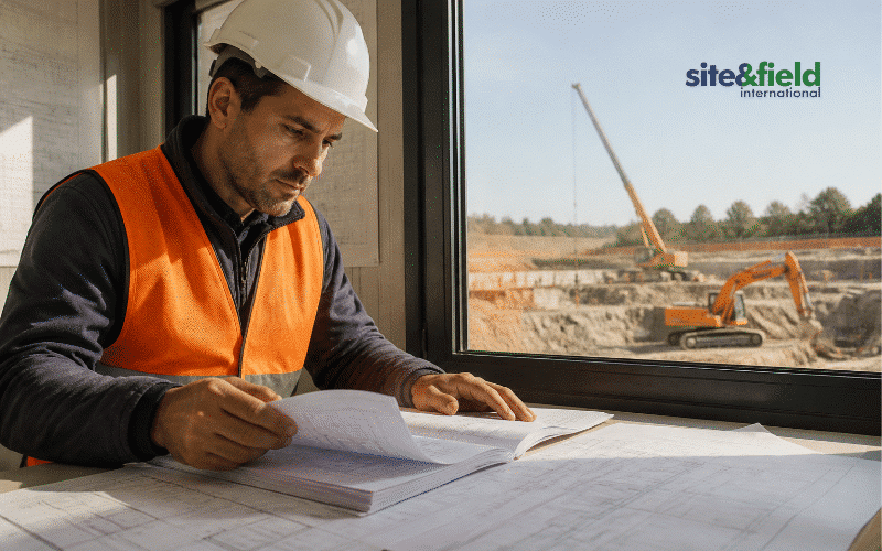 engineer reviewing prequalification documents of an international civil works subcontractor